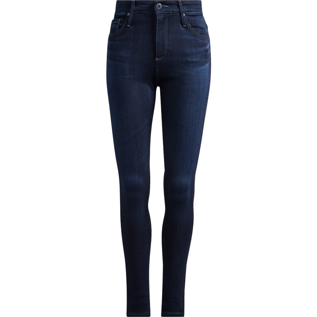 Ag Farrah Mid Rise Skinny Jeans In Blue