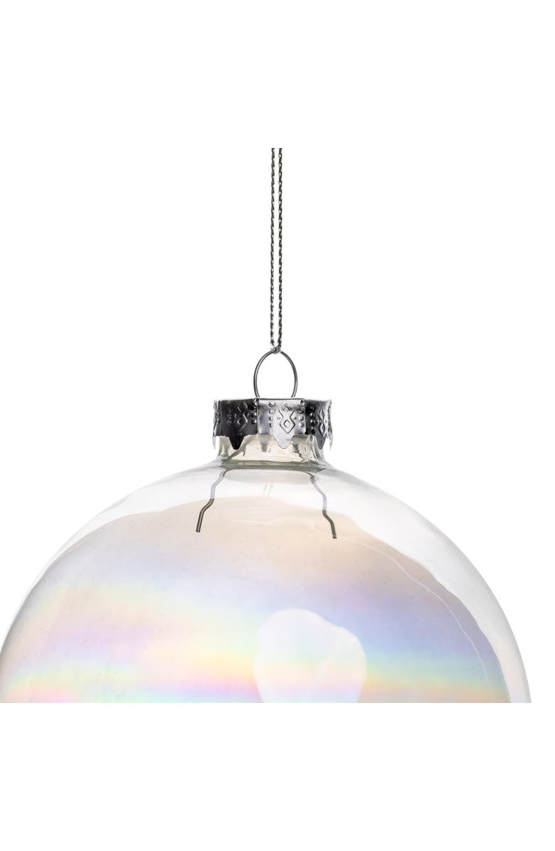 Northlight Iridescent Christmas Glass Ball Ornaments - 2.5" (65mm) - Clear - 9ct, Alternate, color, 