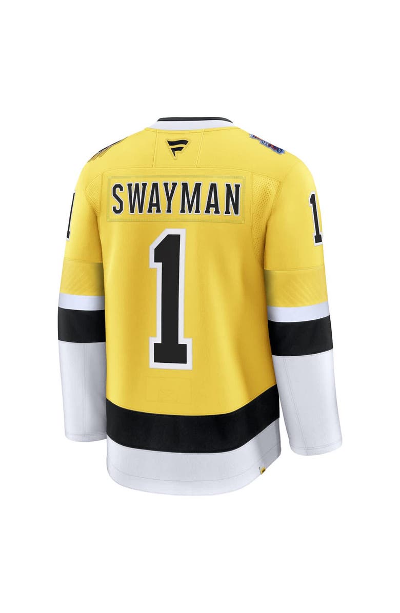 FANATICS Men's Fanatics Jeremy Swayman Gold Boston Bruins 2026 NHL Stadium Series Premium Jersey, Alternate, color, Gold