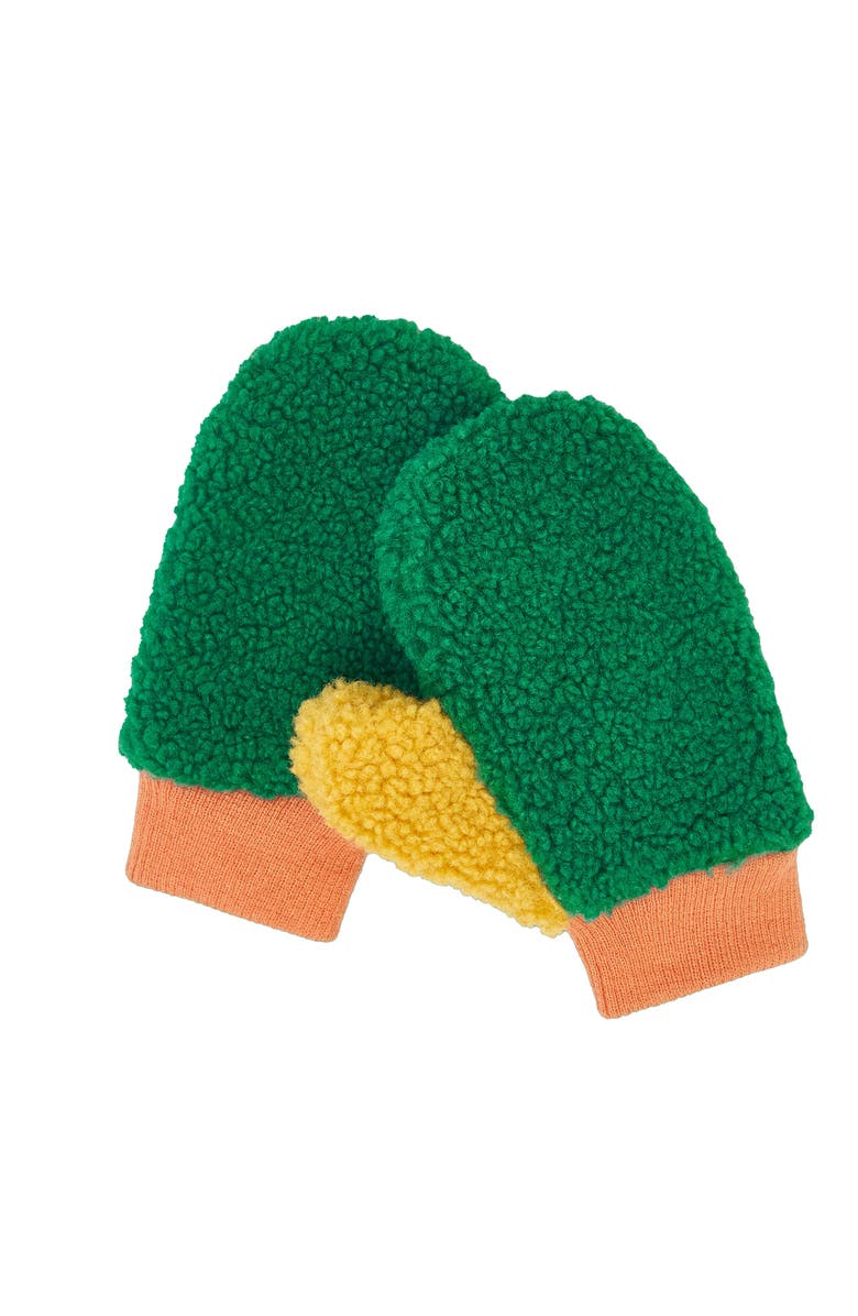 Roarsome Fleece Mittens, Alternate, color, Green
