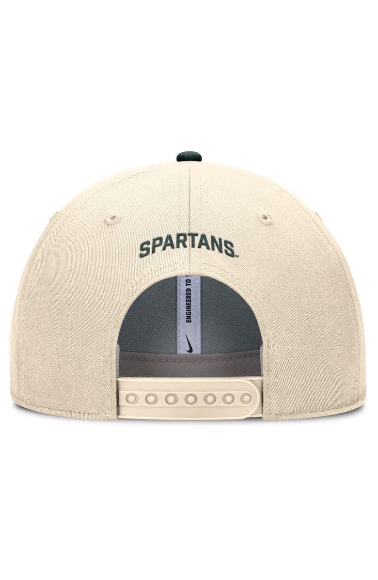 Nike Men's Nike Natural Michigan State Spartans Rise Primetime Performance Trucker Adjustable Hat, Alternate, color, Natural