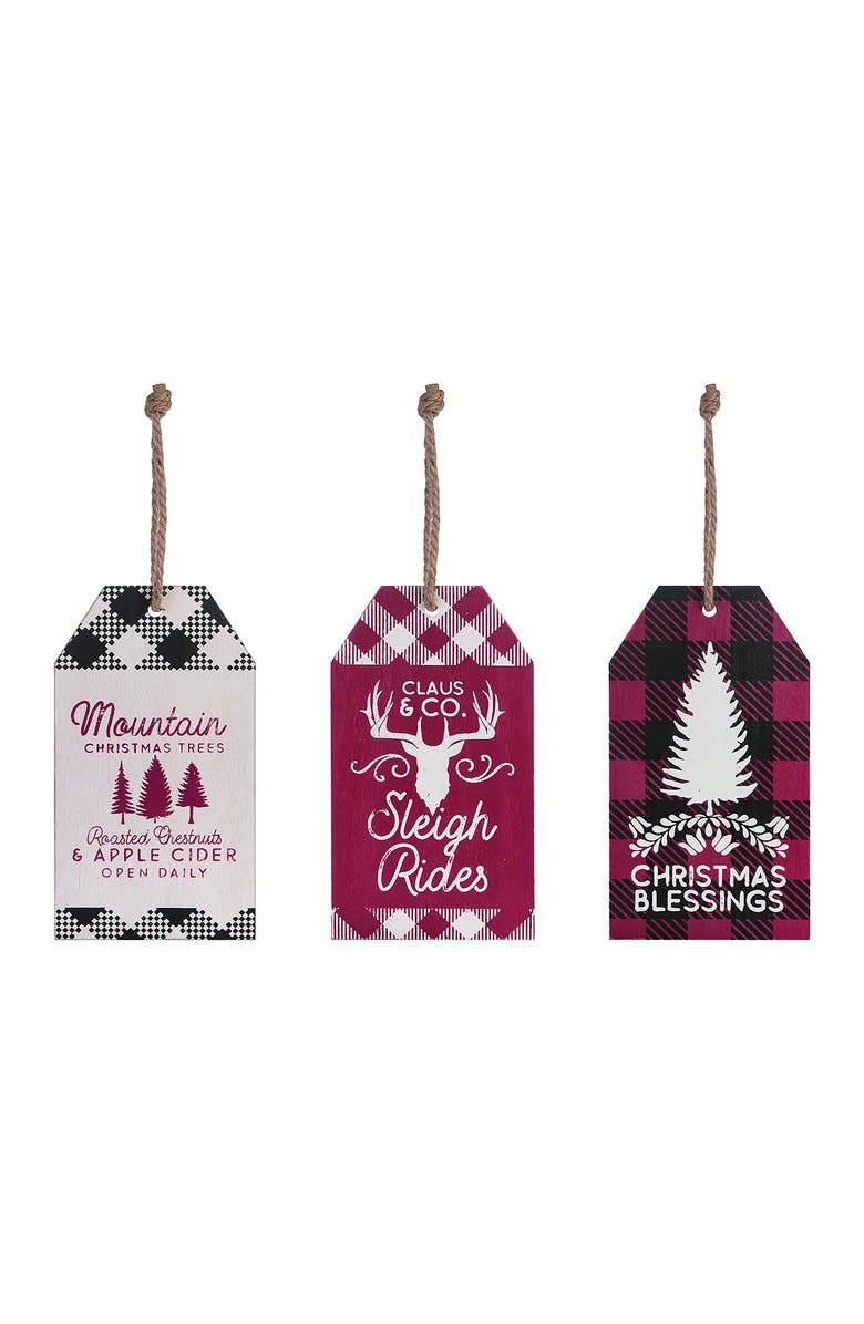 Transpac Christmas Tree Tag Decor 3-Piece Set | Nordstromrack