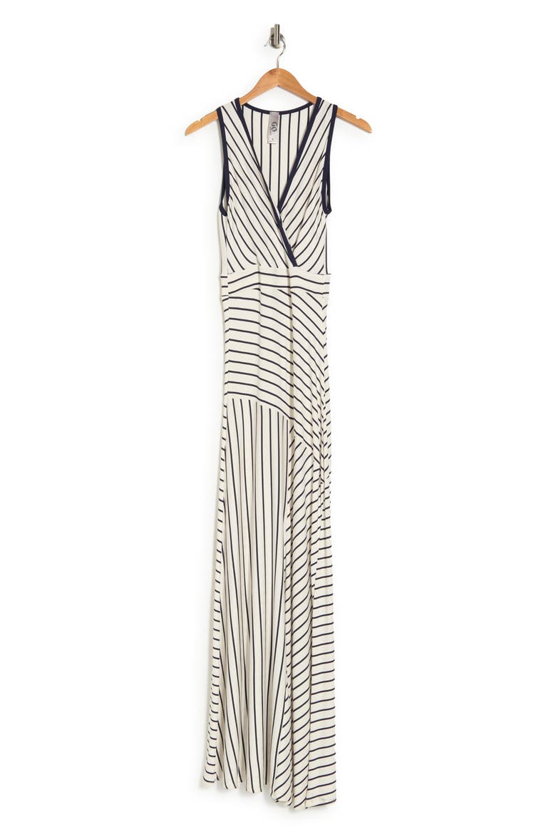 Sleeveless Maxi Stripe Dress, Alternate, color, WHITE COLORBLOCK