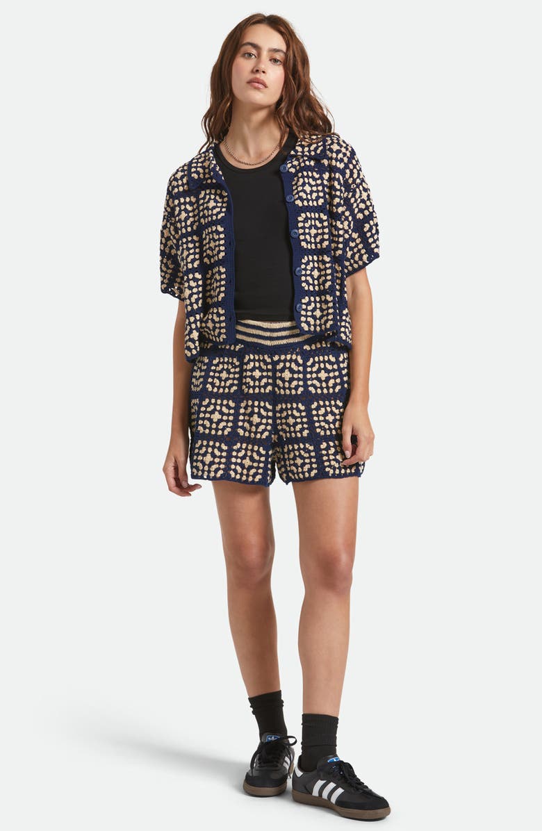 Brixton Cotton Crochet Shorts, Alternate, color,