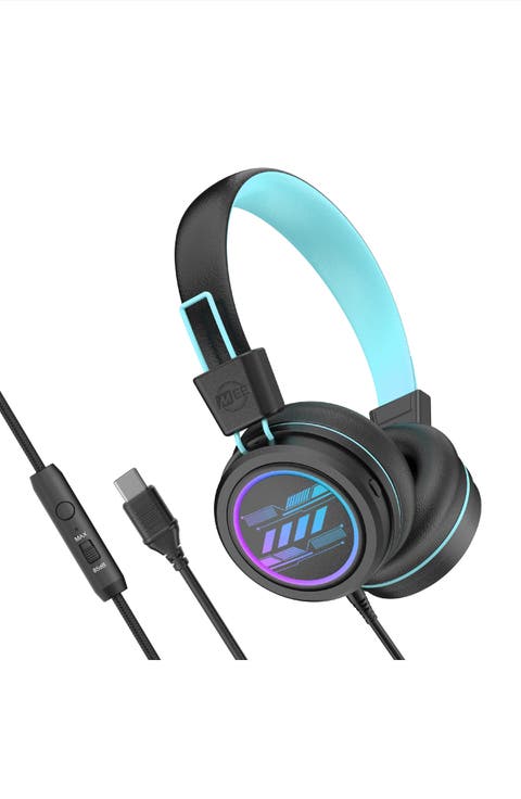 KidJamz KJ55U USB-C Kid's Headphones w/ LED Lights