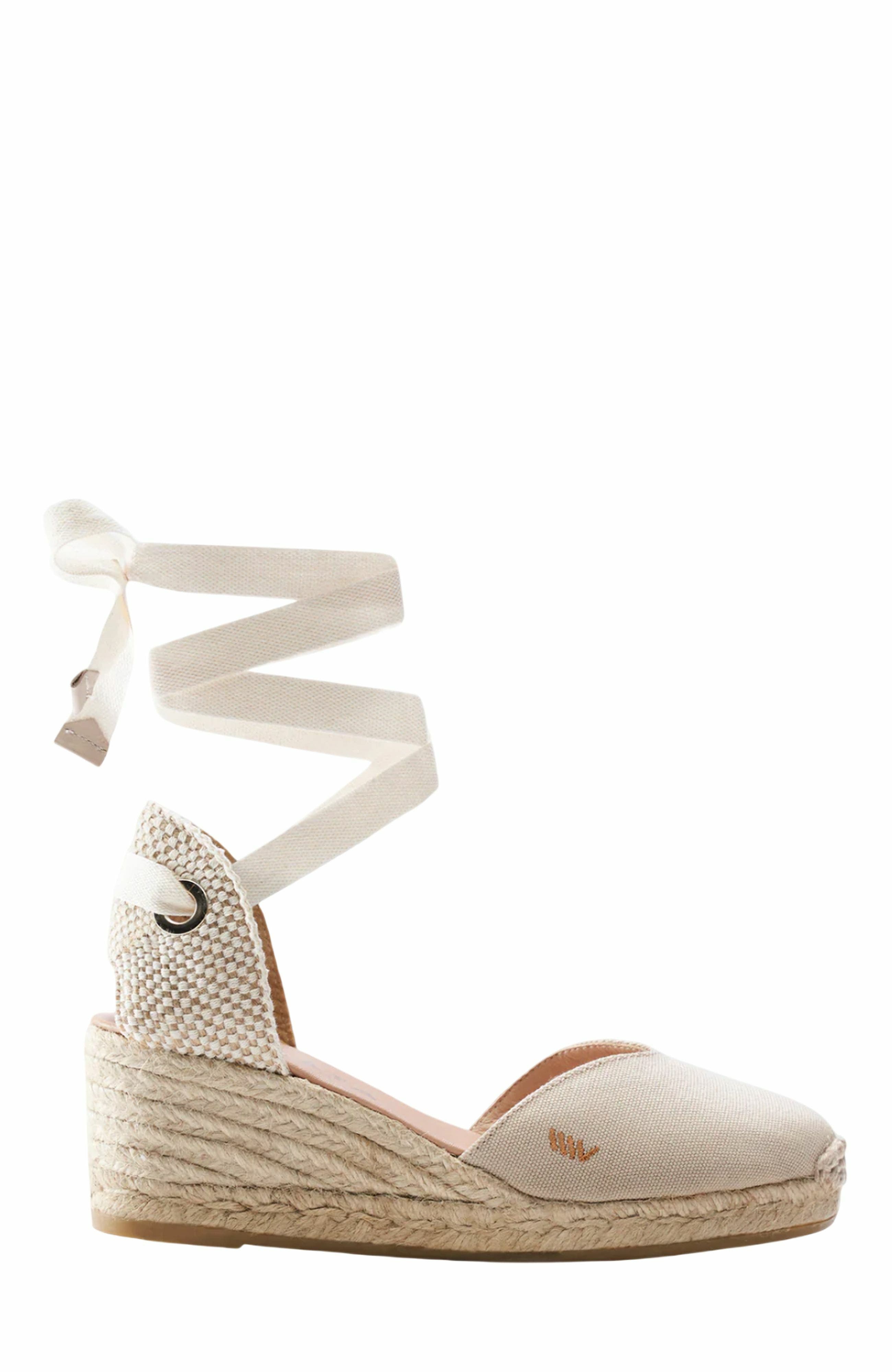 VISCATA Gava Canvas Espadrille Wedges, Main, color, Beige