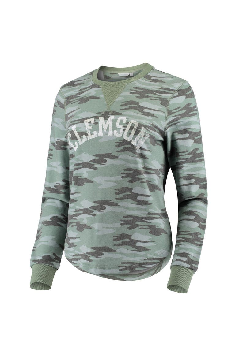 Women's Camo Clemson Tigers Comfy Pullover Sweatshirt, Alternate, color, Camo