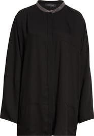 Fabiana Filippi Bead Detail Tunic Button-Up Shirt
