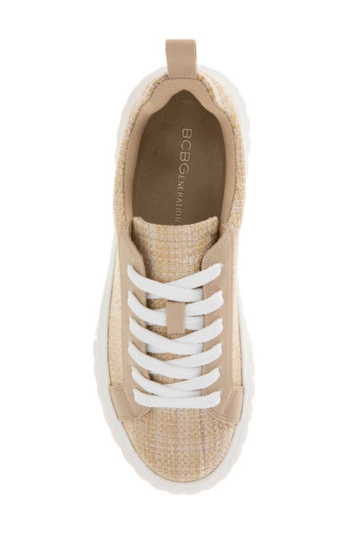 Bcbgeneration Riso Platform Sneaker In Natural Raffia