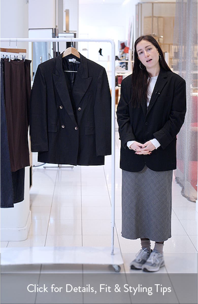 Pinstripe Double Breasted Blazer, sales video thumbnail