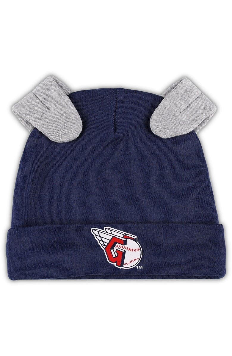 Outerstuff Newborn & Infant Navy/White Cleveland Guardians Dream Team Bodysuit Hat & Footed Pants Set, Alternate, color, Navy