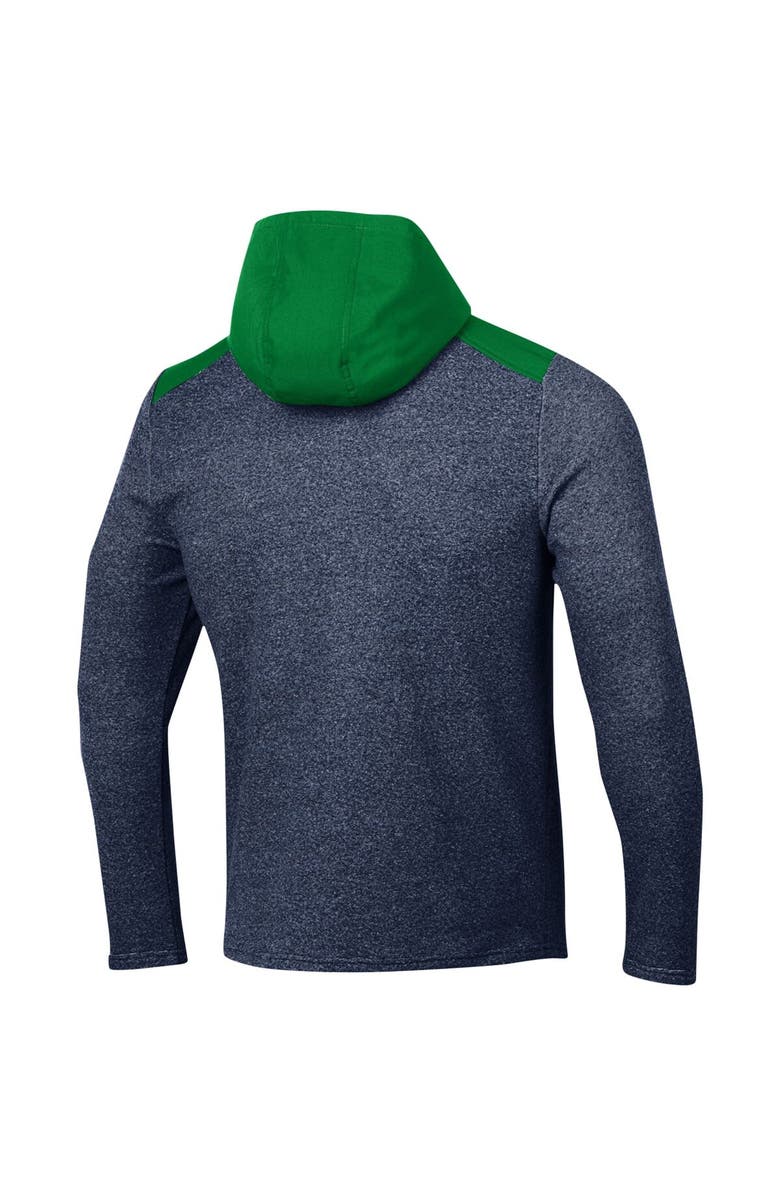 Under Armour Men's Under Armour Navy Notre Dame Fighting Irish Survivor Fleece Hoodie Quarter-Zip Jacket, Alternate, color, 