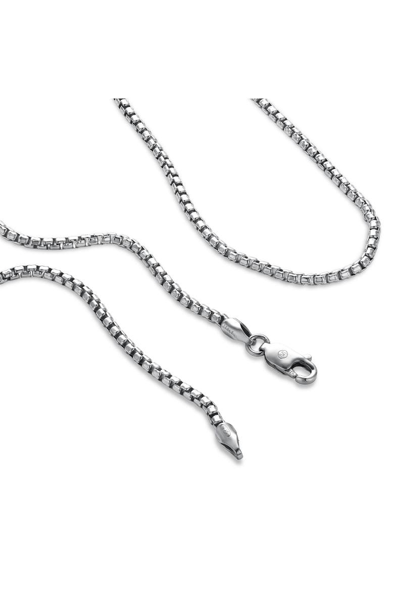 Seiji Box Chain Necklace 925 Silver, Alternate, color, Sterling Silver