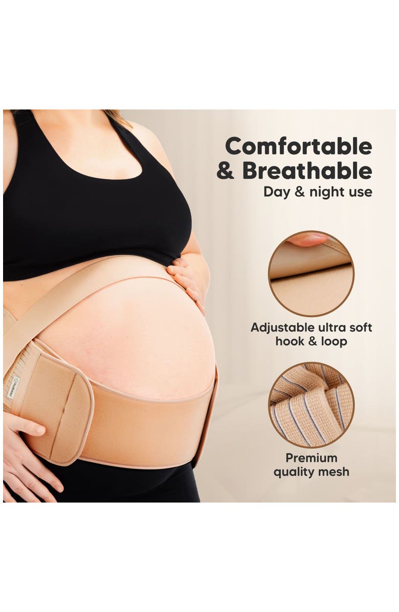KeaBabies Nurture 2-in-1 Maternity Support Belt, Alternate, color, Classic Ivory
