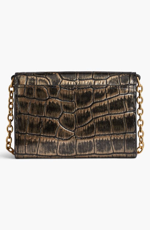 Donna Karan New York Malverne Metallic Croco Wallet On String In Multi