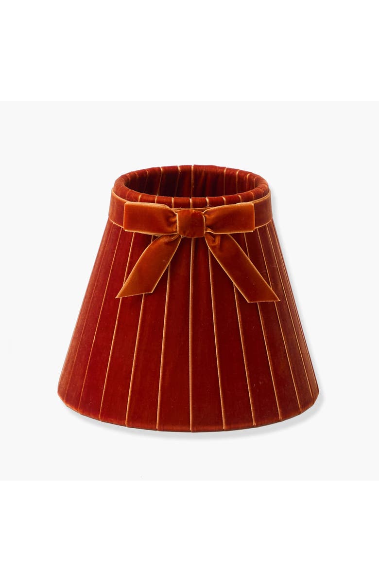 Mrs. Alice Velvet Bow Lampshade, Main, color, Orange