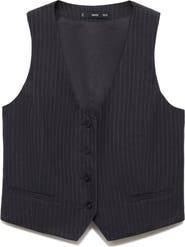 MANGO Cotton & Linen Suit Vest