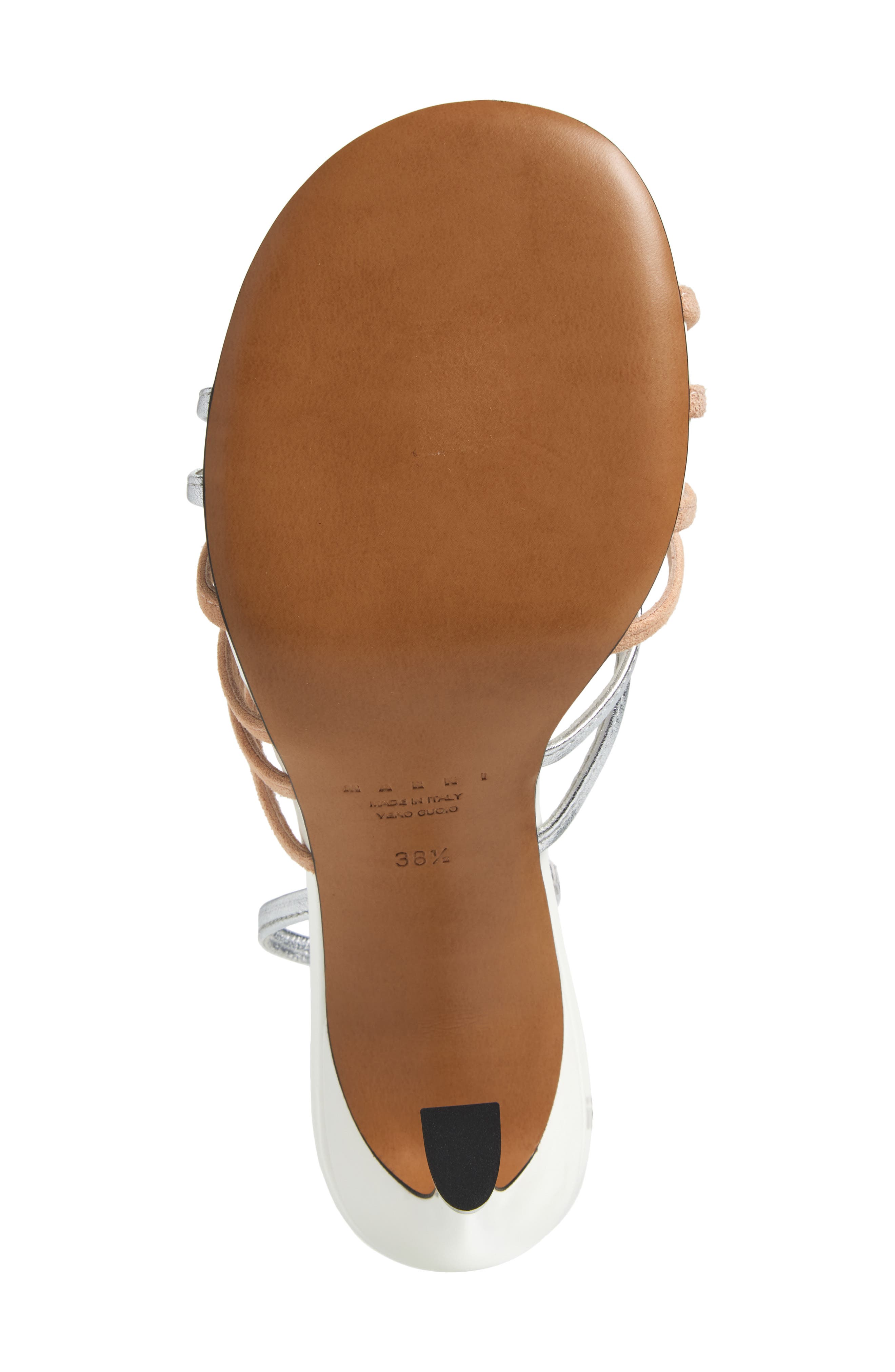 Marni New Wave Slingback Sandal, Alternate, color, Z0937 White/ Pink/ Silver