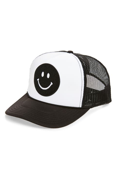 Smiley Patch Trucker Hat