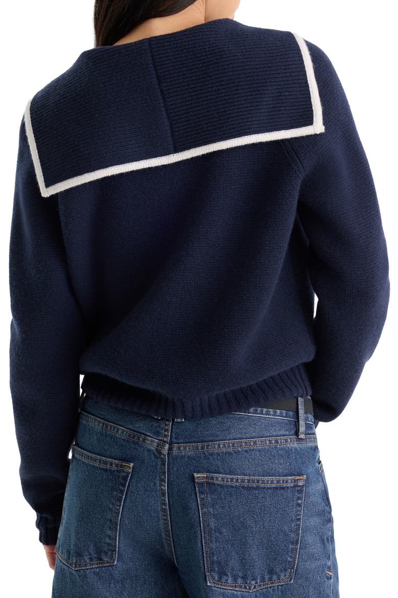 Sailor Zip Cardigan, Alternate, color, NEW NAVY