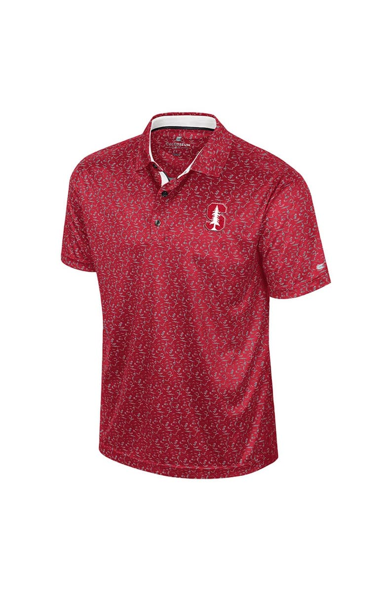 COLOSSEUM Men's Colosseum Cardinal Stanford Cardinal Sublimated Golf Polo, Alternate, color, Cardinal