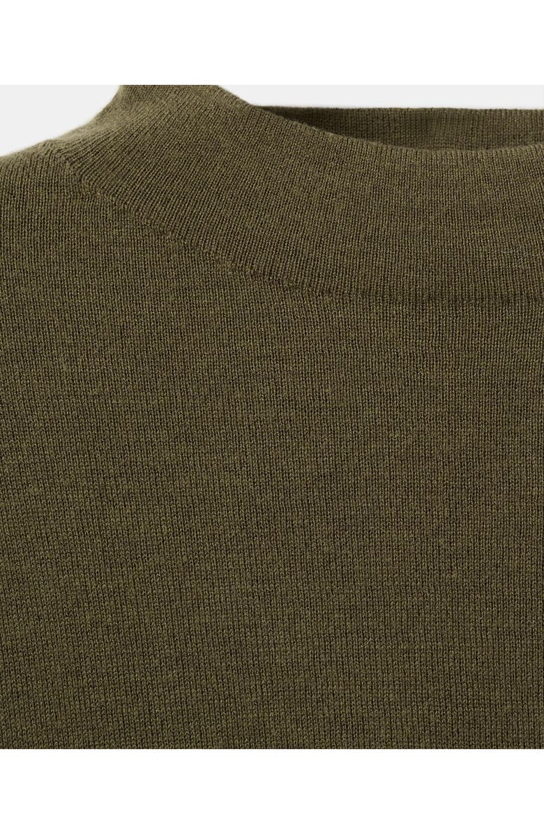 MANGO Long Sleeve Mock Neck Knit Dress, Alternate, color, Khaki Green