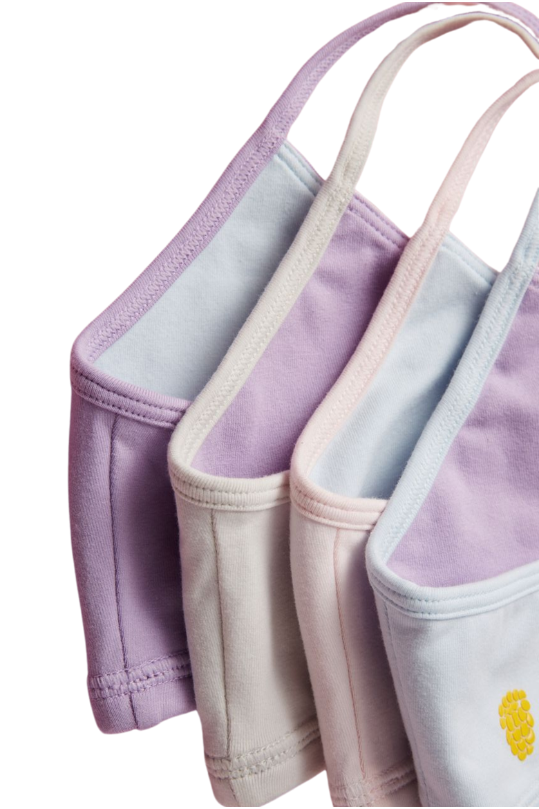 Ladybug Cotton Training Bra, Alternate, color, Heather Grey Mist