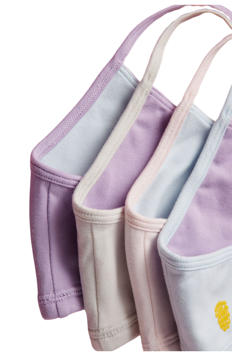 Yellowberry Ladybug Cotton Bra, Alternate, color, Heather Grey Mist