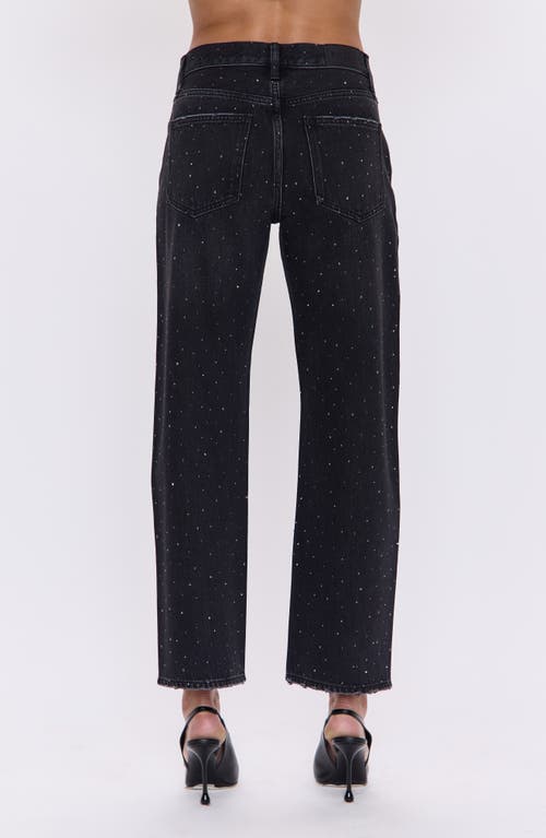 Pistola Lexi Midrise Bowed Straight Jeans In Black