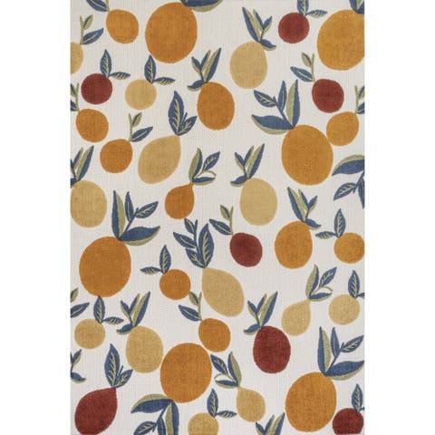 Limone Bold Lemon High-Low Indoor/Outdoor Area Rug