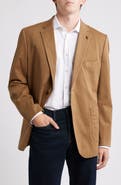 Johnston & Murphy Brown Microprint Stretch Cotton Sport Coat