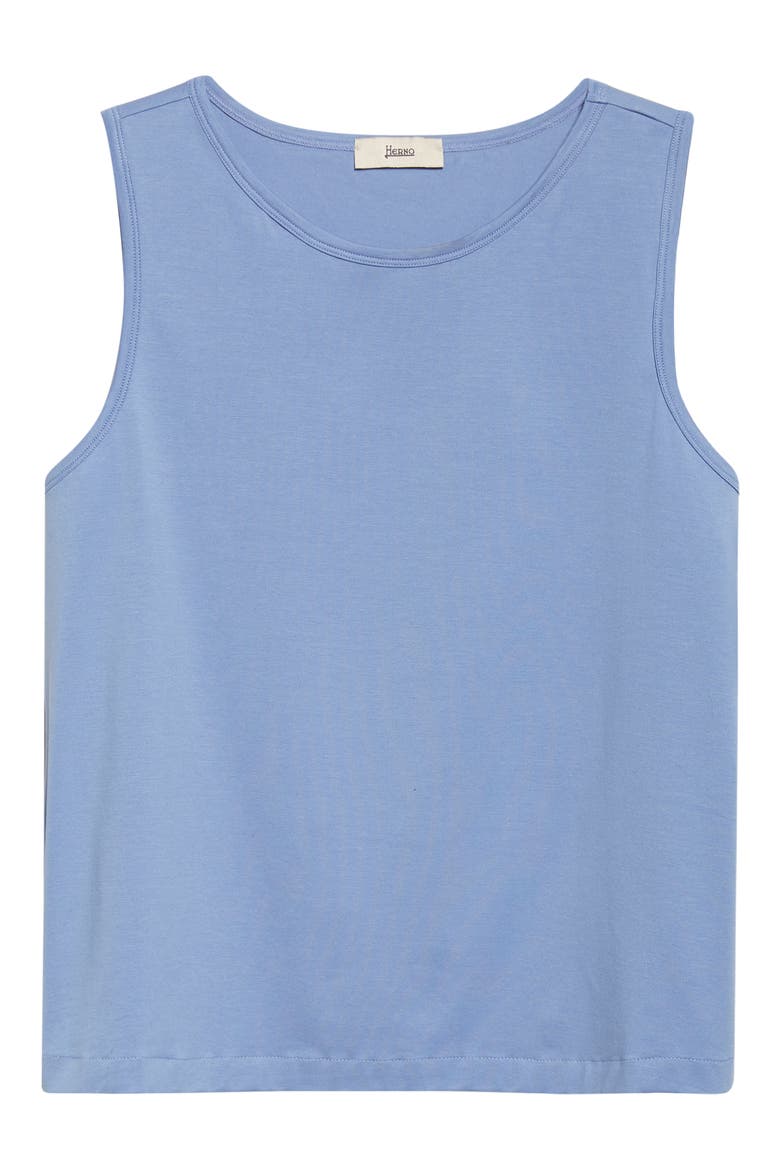 Cotton Jersey Shell, Alternate, color, SKY BLUE