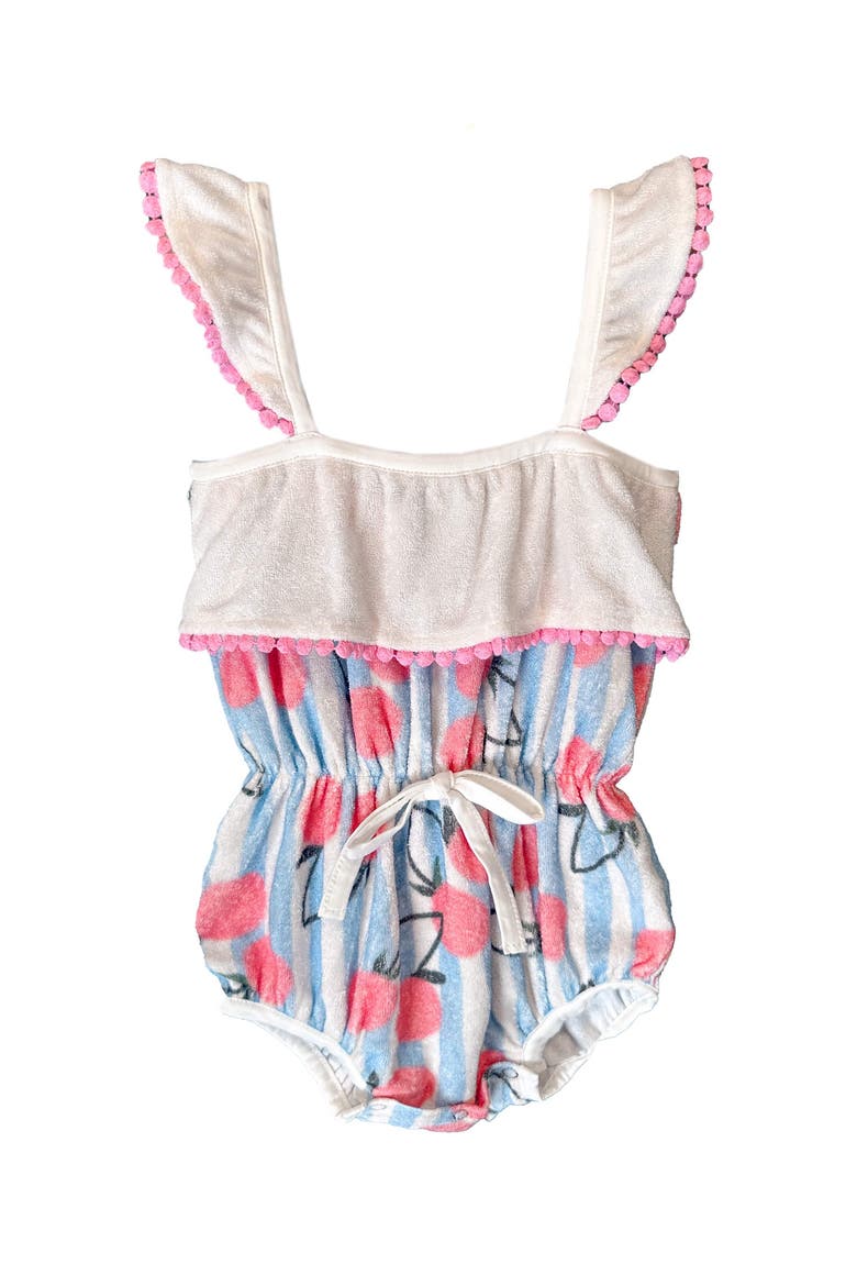 Willa Bubble Romper, Main, color, Blue Stripe