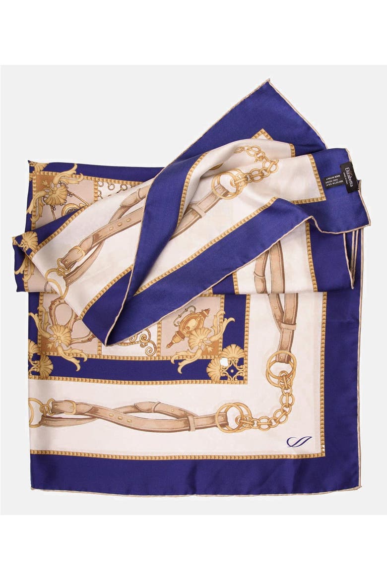 Vittoria - Hand Rolled Silk Foulard for Women, Alternate, color, Blue