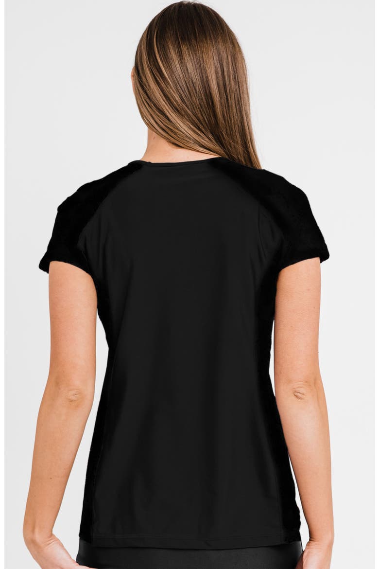 Loose Fit Adele Swim Top, Alternate, color, Black