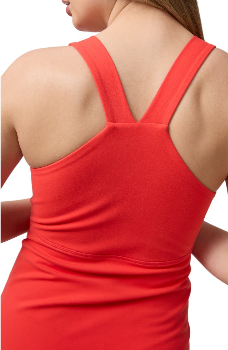 Ingrid & Isabel Square Neck Active Dress, Alternate, color, Hibiscus