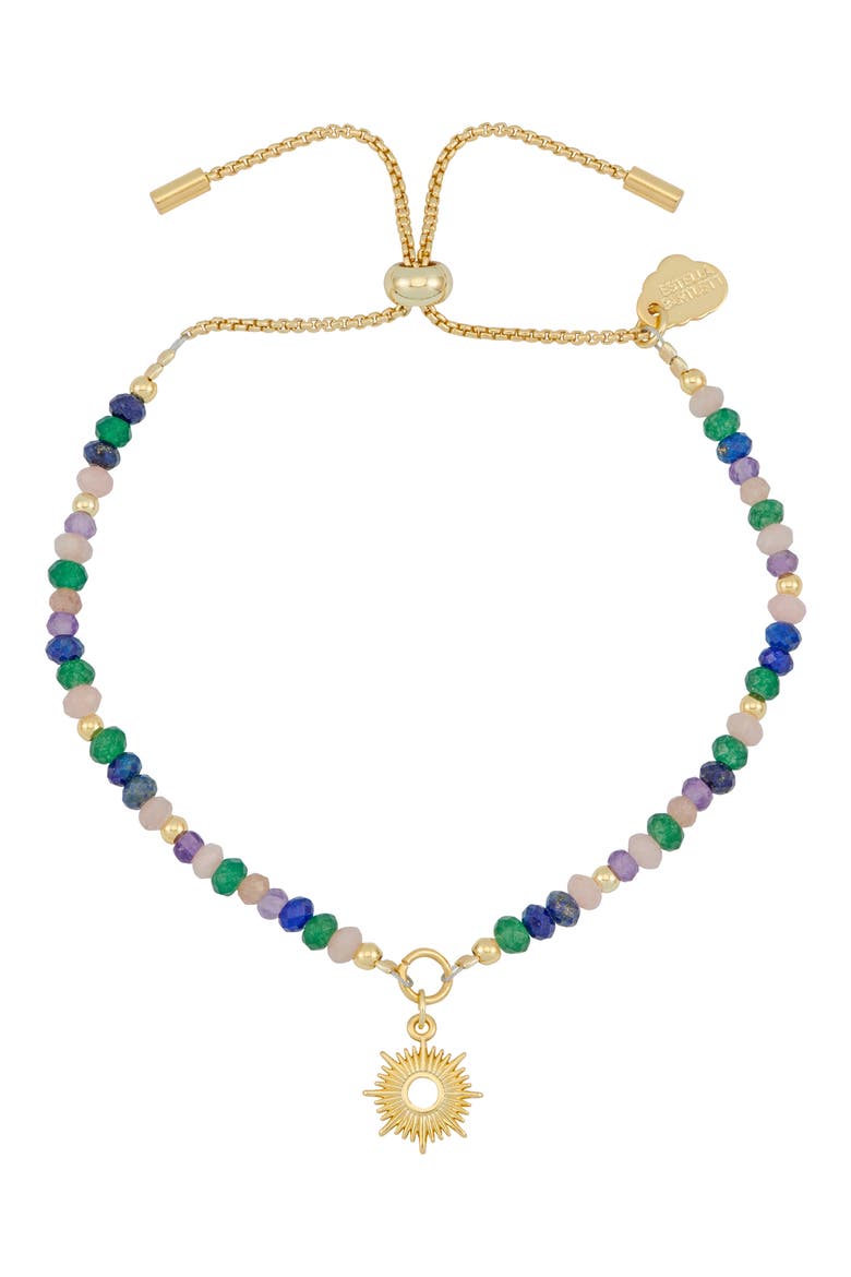 Amelia Shine Bright Mixed Stone Slide Bracelet, Main, color, GOLD