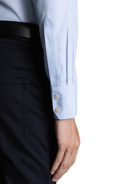 CHARLES TYRWHITT CHARLES TYRWHITT NON-IRON CLIFTON WEAVE CUTAWAY SLIM FIT SHIRT SINGLE CUFF