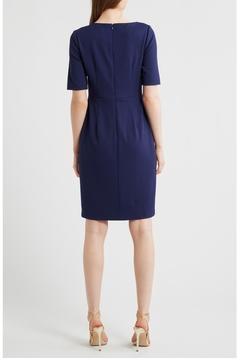 Bar Pin Sheath Dress, Alternate, color, DEEP NAVY