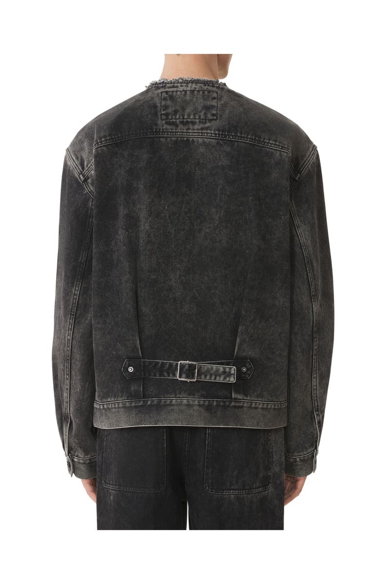 Lanvin Loose Fit Washed Denim Jacket, Alternate, color, Noir