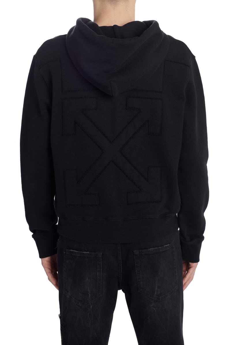 Off-White Arrow Logo Slim Hoodie, Alternate, color, 