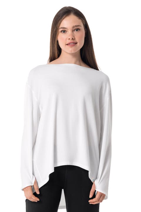 Women's Drape Long Sleeve T-Shirt - UPF 50+ Sun Protection - West Palm