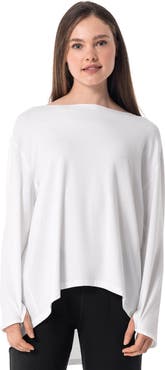 Coolibar Women's Drape Long Sleeve T-Shirt, UPF 50+ Sun Protection, West Palm