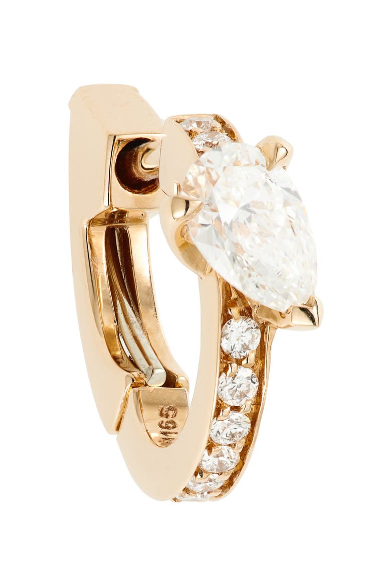 Serti Sur Vide Diamond Single Earring, Alternate, color, ROSE GOLD
