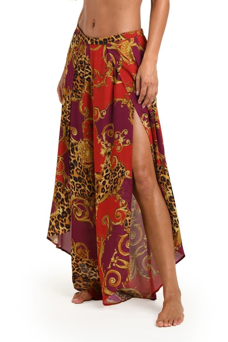 Wide Leg Cover-Up Pants, Alternate, color, ROUGE