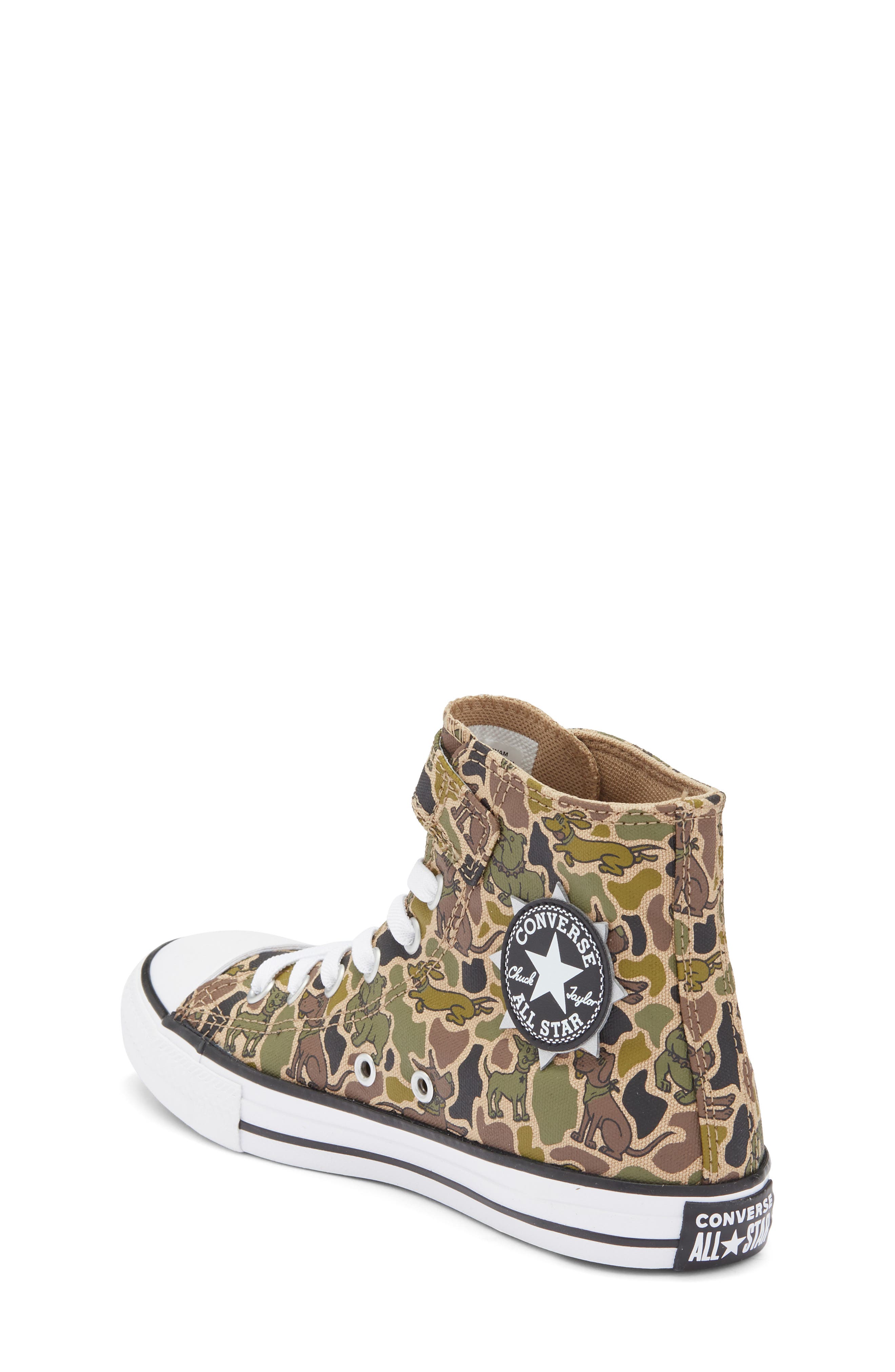 Converse Kids' Chuck Taylor All Star Dog Print Nomad High Top Sneaker, Alternate, color, Nomad Khaki/ Black/ Utility