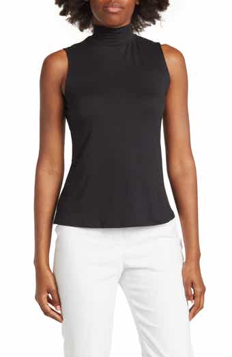 BY DESIGN Mock-neck Sleeveless Blouse