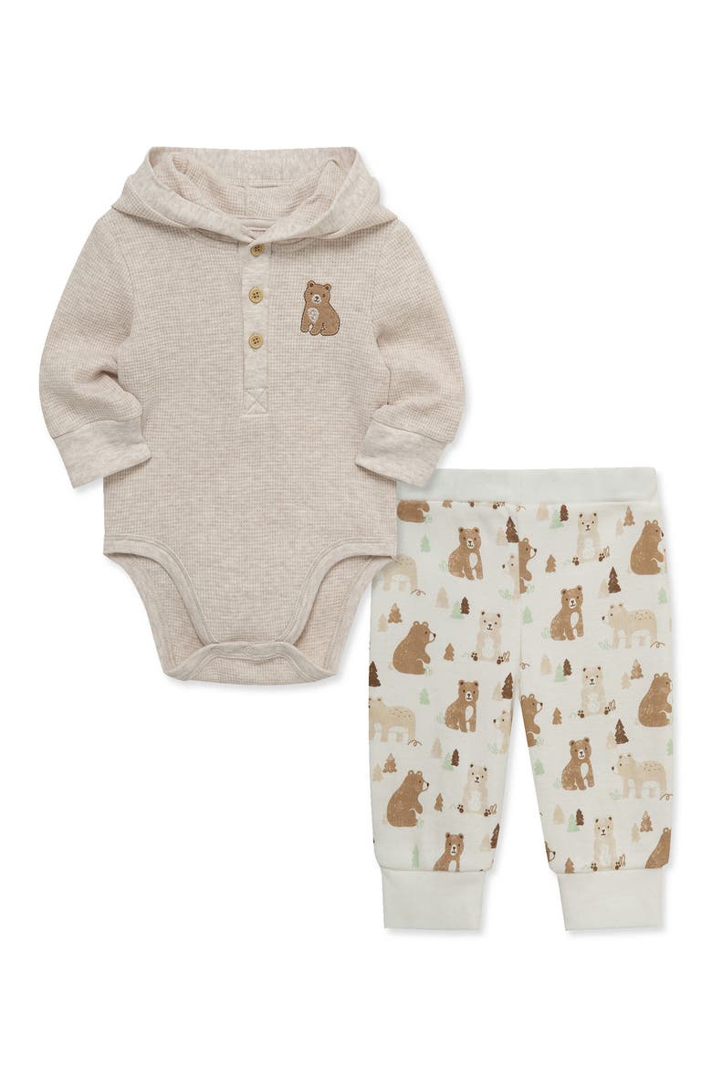 Kids' Bear Bodysuit & Pants Set, Alternate, color, OATMEAL