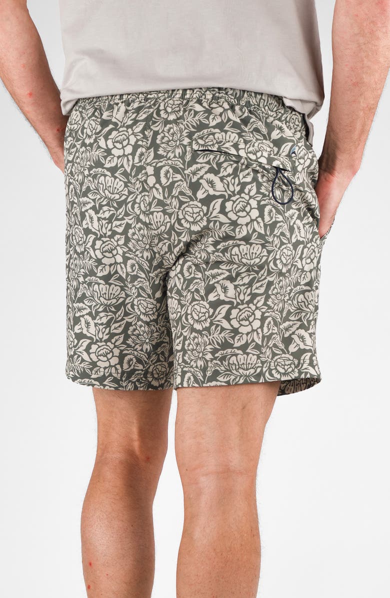 Tailor Vintage Hybrid 4-Way Stretch Swim Shorts, Alternate, color, Laurel Wreath Cabbage Floral