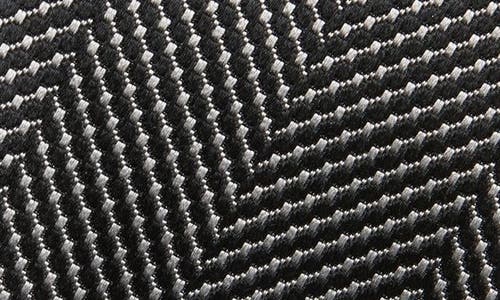 David Donahue Stripe Silk Tie In Black